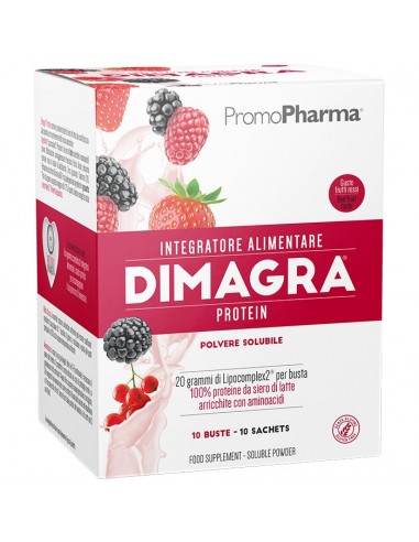 Dimagra Protein gusto Frutti Rossi - 10 buste