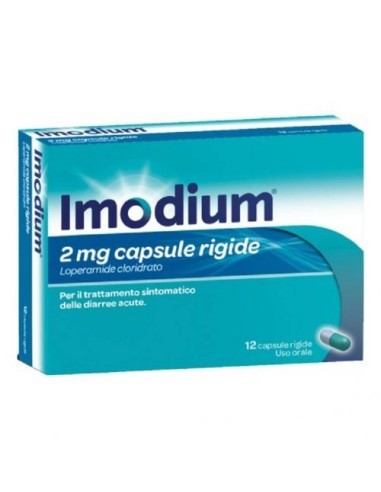 Imodium Antidiarroico 2 mg Lomerapide Cloridrato - 12 Capsule Rigide