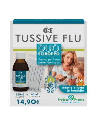 GSE TUSSIVE FLU DUO FLACONE+6 STICK PACK MONODOSE